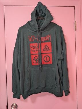 Led Zeppelin Dark Green Band Hoodie